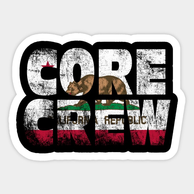 Core Crew Cali Sticker by wwcorecrew